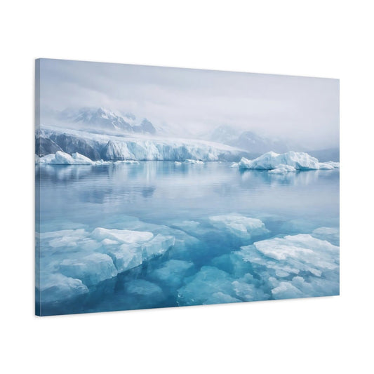 Nature Icebergs Blue Arctic - Canvas Wall Art Print - YesArtYes