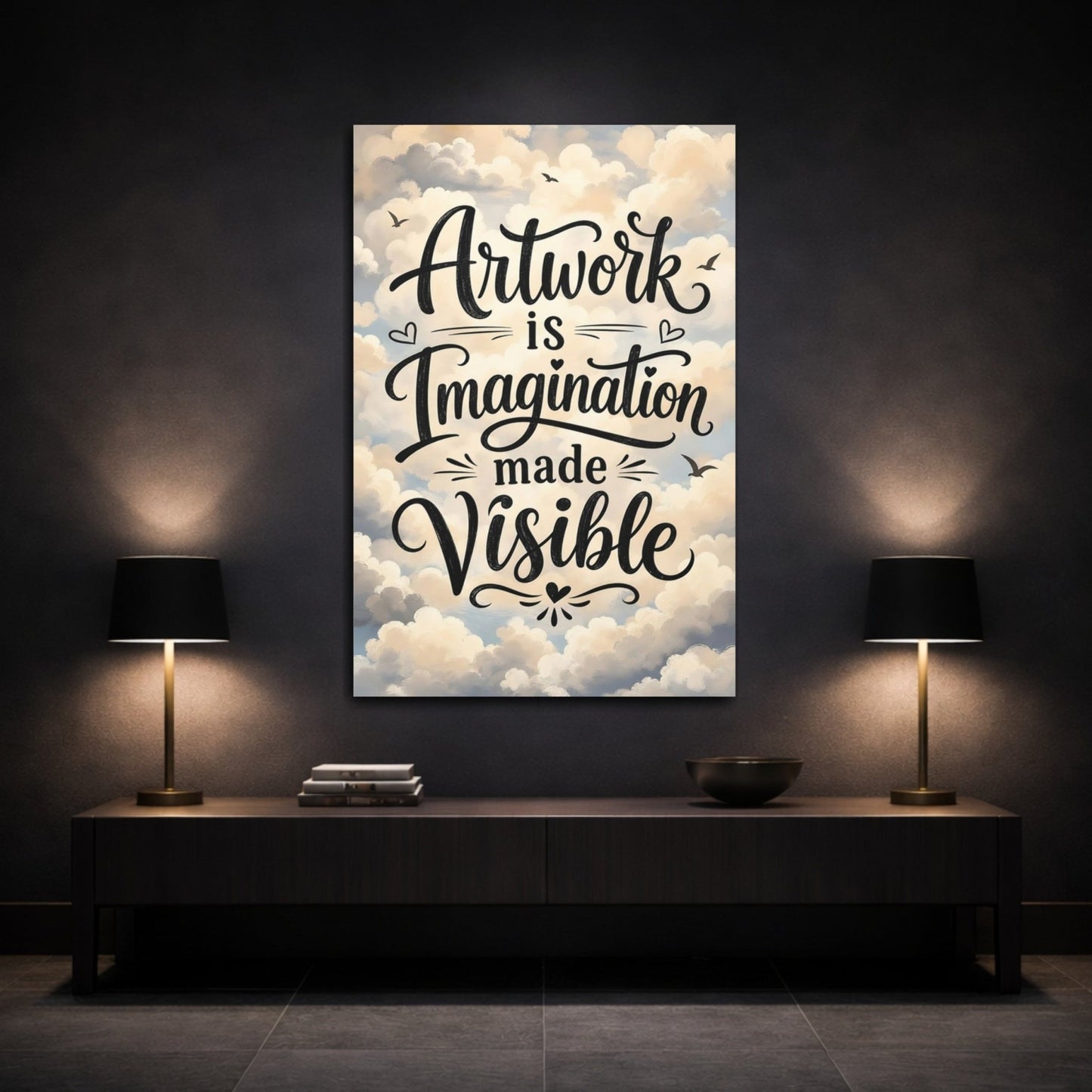 Nature Inspirational Quote Calligraphy Canvas Wall Art Print – Brush - stroke Living Room, Large - YesArtYes