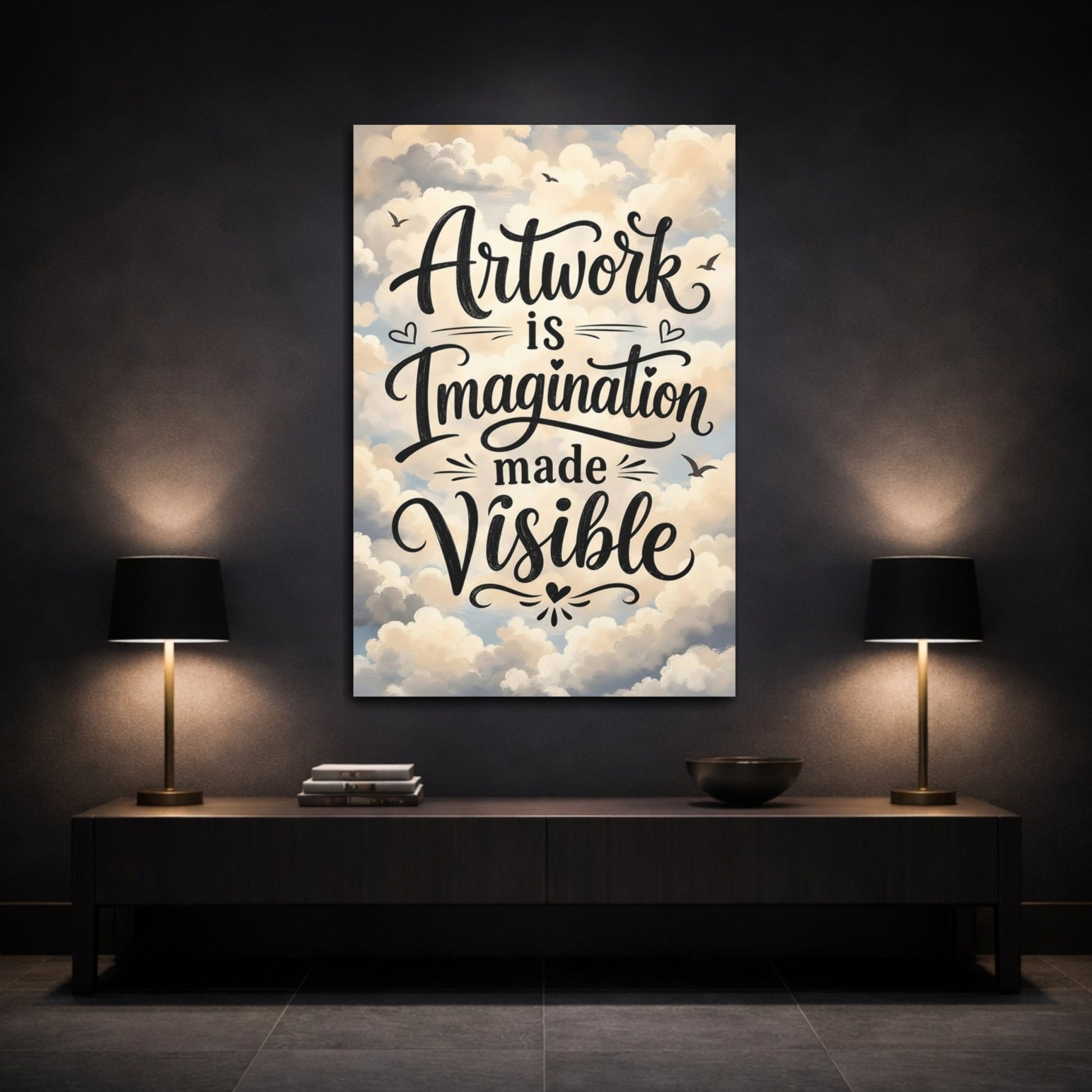 Nature Inspirational Quote Calligraphy Canvas Wall Art Print – Brush - stroke Living Room, Large - YesArtYes