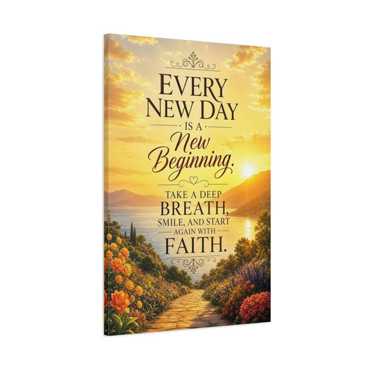 Nature Inspirational Quote Golden Sunset Canvas Print – Living Room, Above Fireplace - YesArtYes