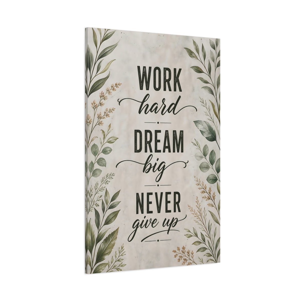 Nature Inspirational Text Green Motivational Quote Canvas Print – Office, Behind Desk, - YesArtYes