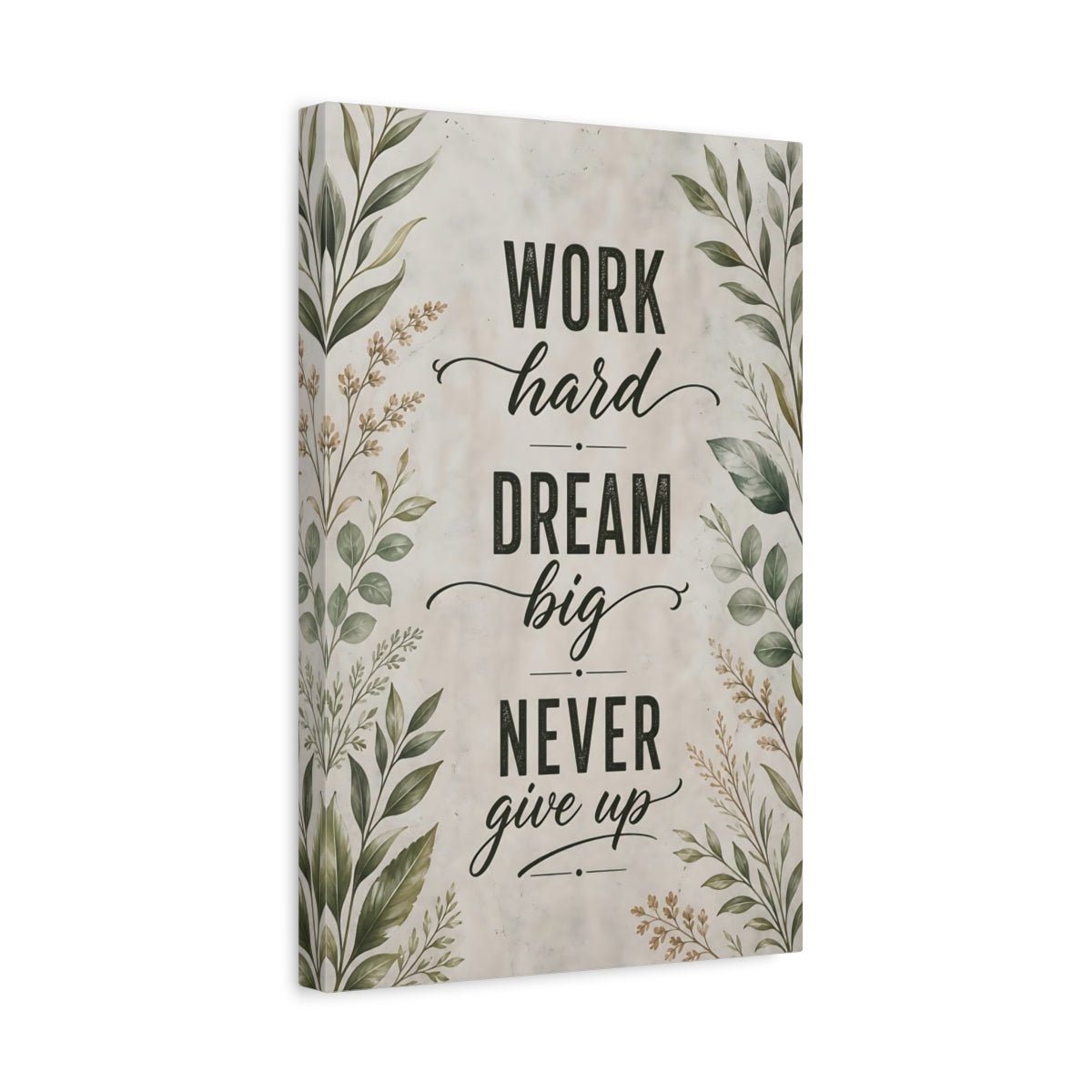 Nature Inspirational Text Green Motivational Quote Canvas Print – Office, Behind Desk, - YesArtYes