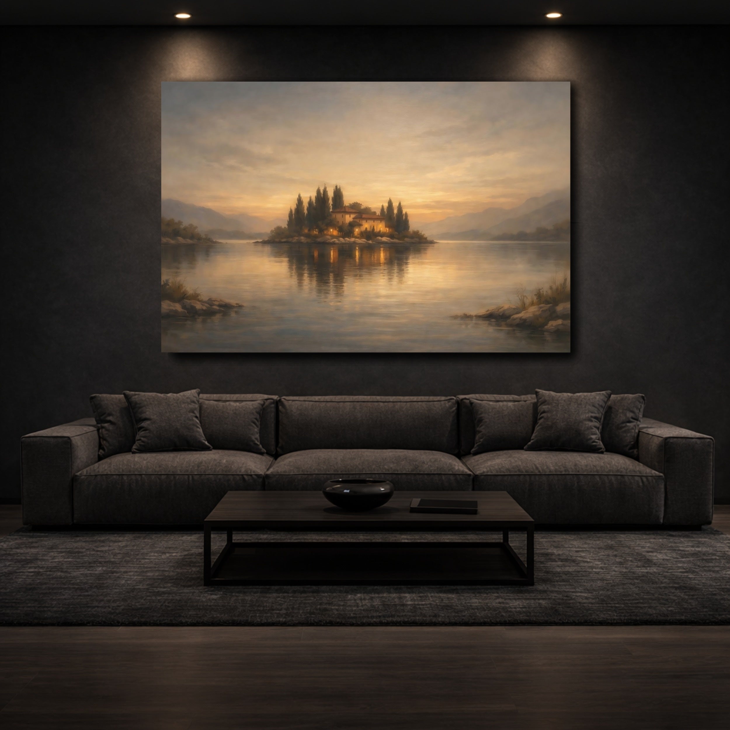 Island House Sunset Canvas Wall Art - YesArtYes