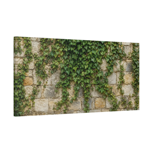 Main Mockup. Nature Ivy Vines Green Ivy Wall shown as stretched canvas wall art