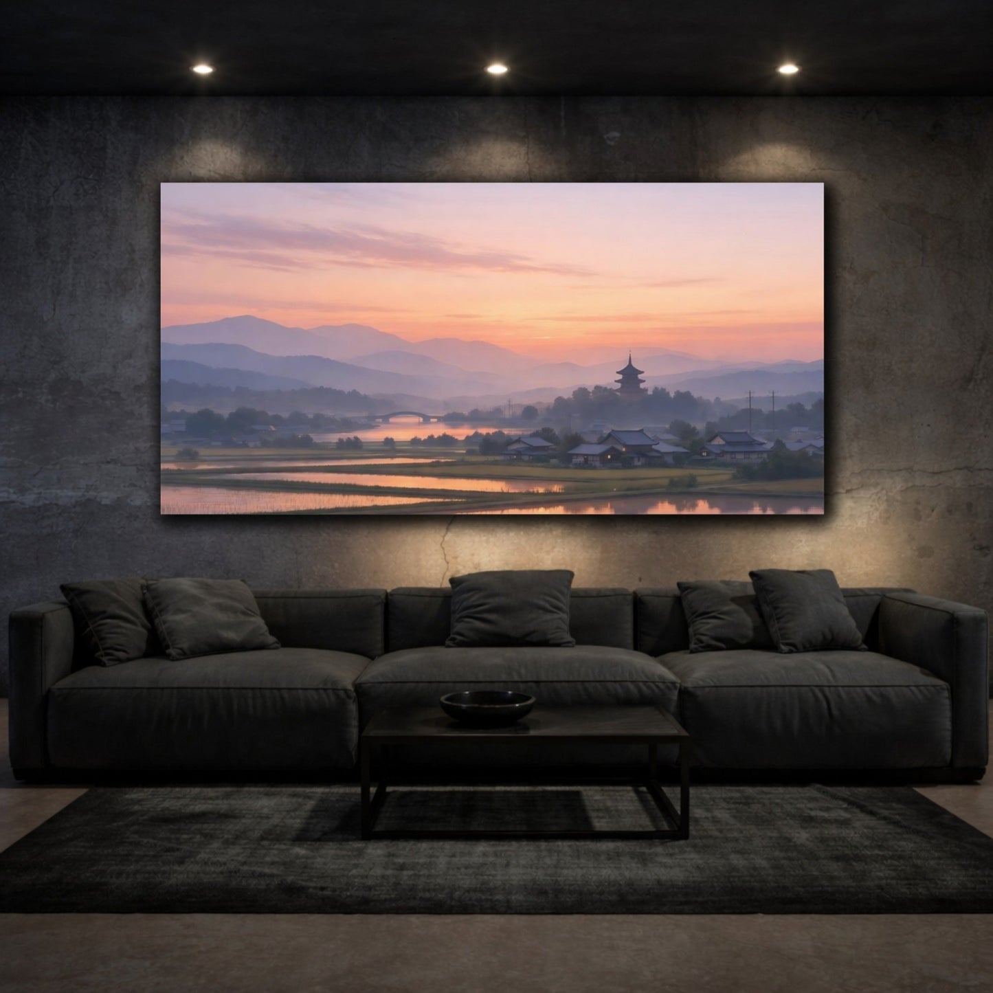 Nature Japanese Landscape Pastel - Canvas Wall Art Print - YesArtYes