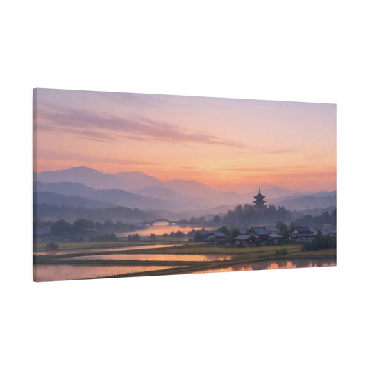 Nature Japanese Landscape Pastel - Canvas Wall Art Print - YesArtYes