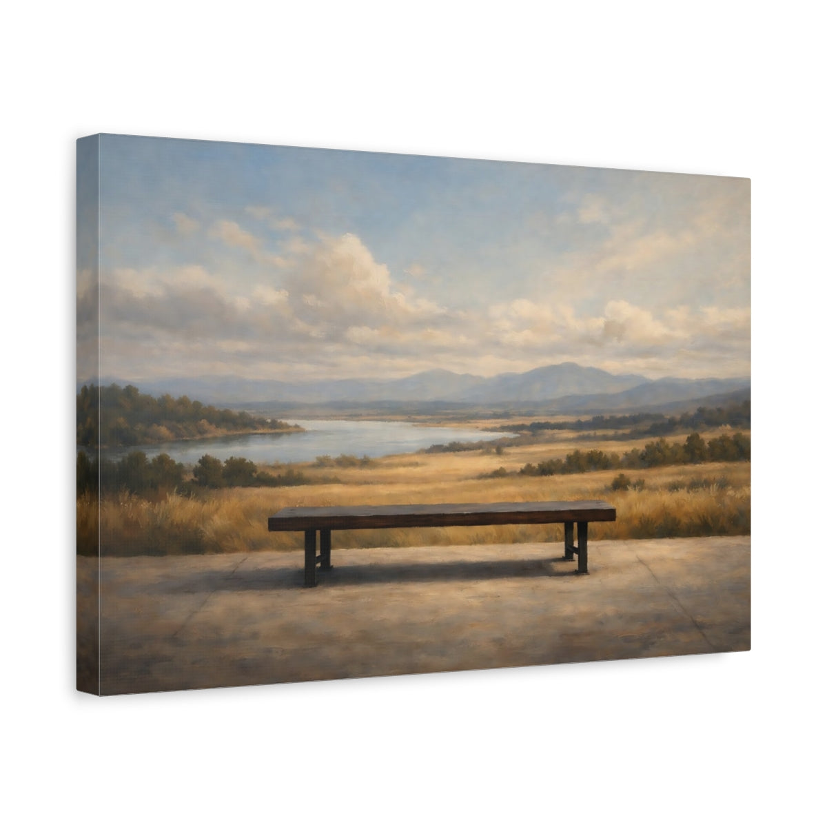 Side Mockup 4. Nature Landscape Nature Landscape shown as stretched canvas wall art