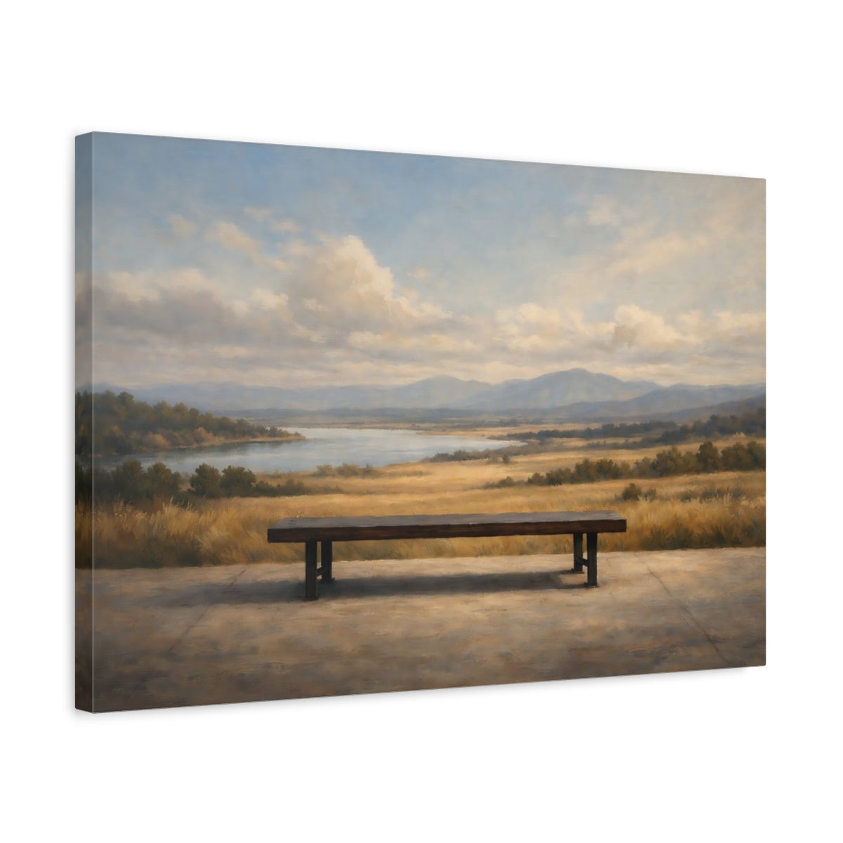 Side Mockup 3. Nature Landscape Nature Landscape shown as stretched canvas wall art