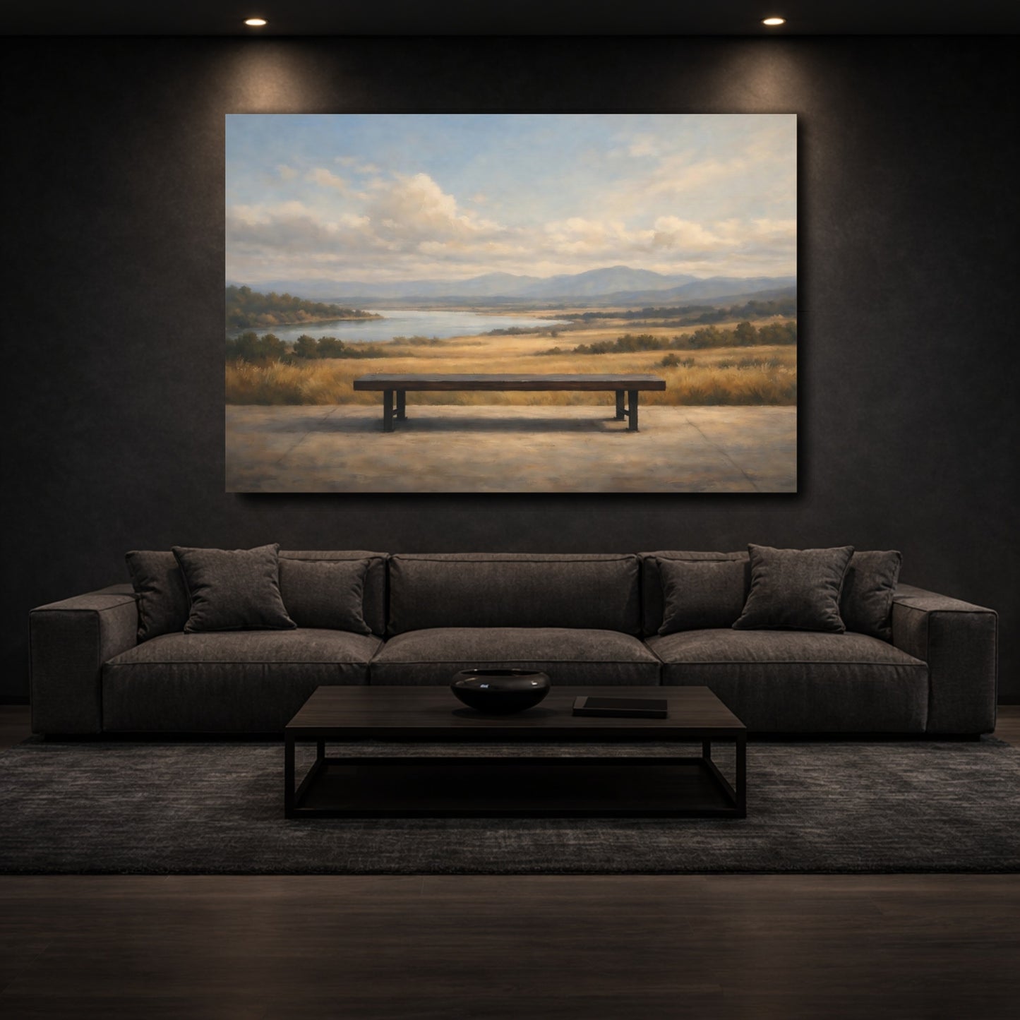 Mockup 2. Nature Landscape Nature Landscape shown as stretched canvas wall art