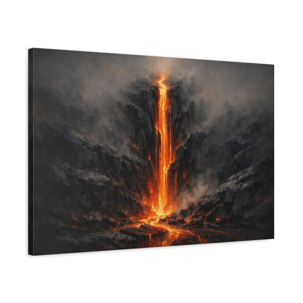 Nature Lava Flow Orange - Canvas Wall Art Print - YesArtYes