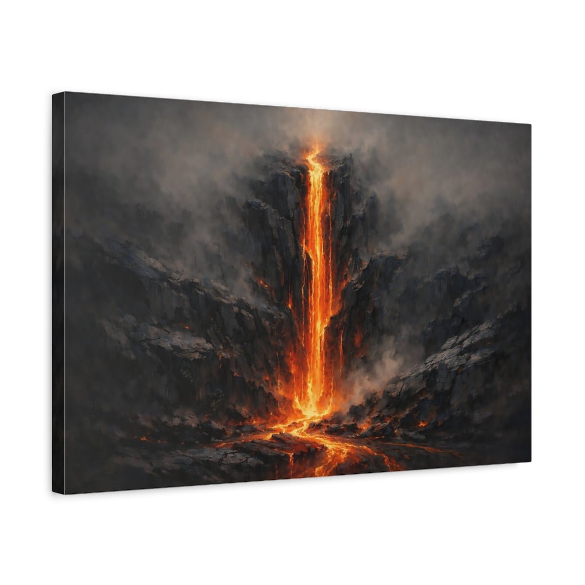 Nature Lava Flow Orange - Canvas Wall Art Print - YesArtYes