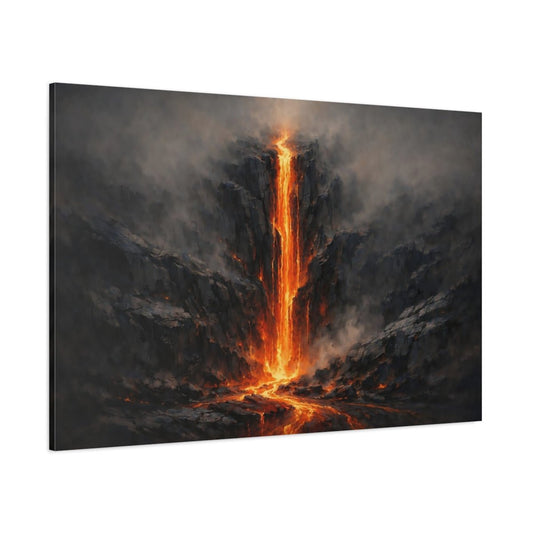 Nature Lava Flow Orange - Canvas Wall Art Print - YesArtYes