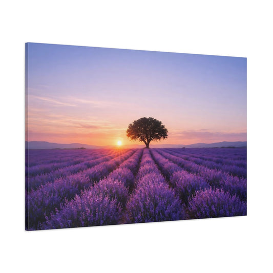 Nature Lavender Field shown as stretched canvas wall art