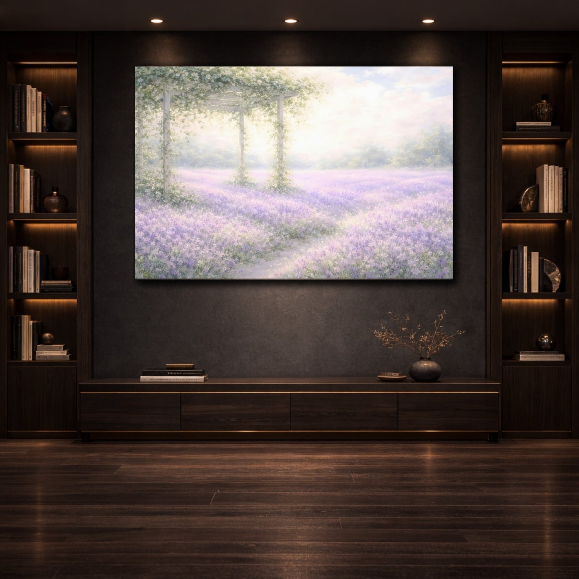 Nature Lavender Field - Canvas Wall Art Print - YesArtYes