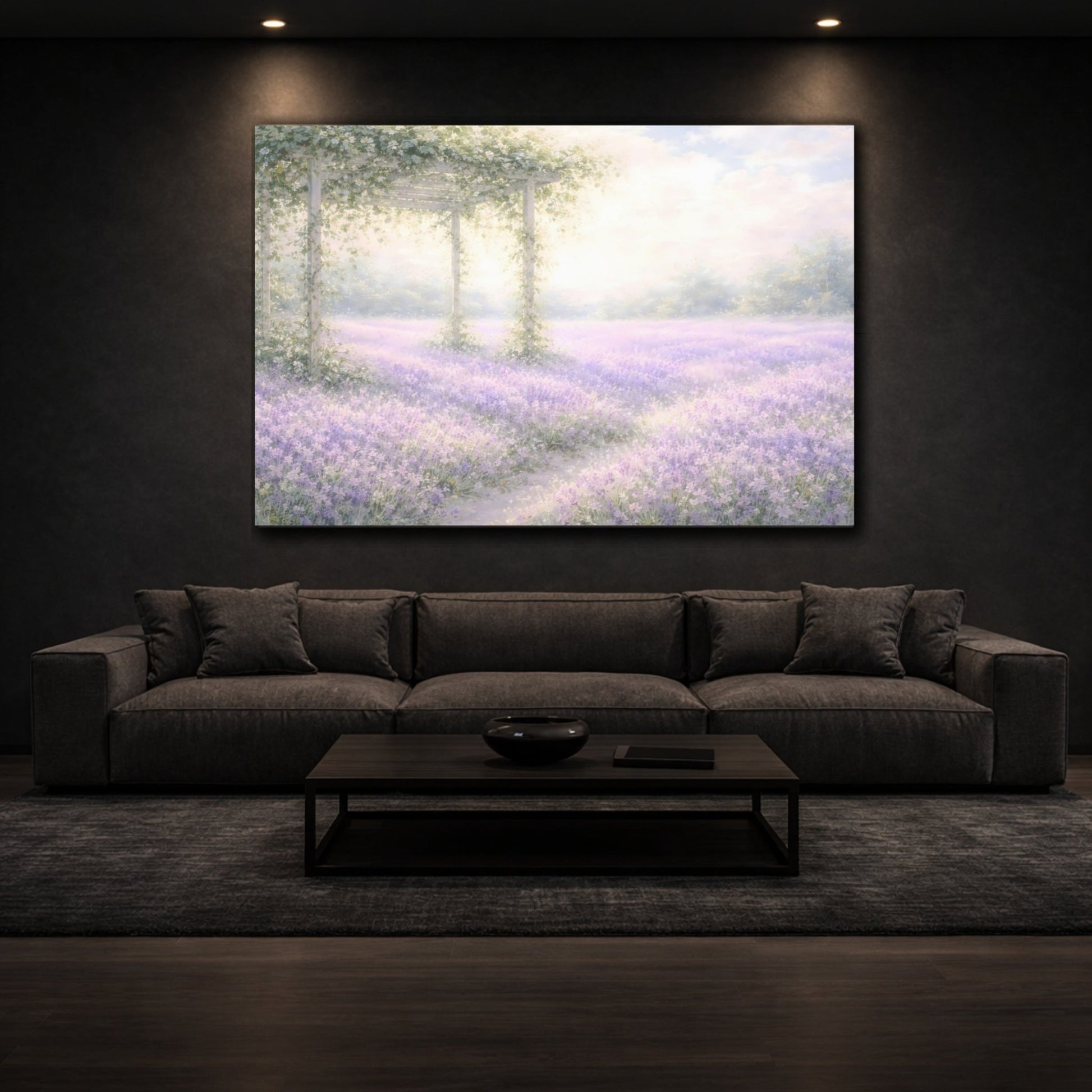 Nature Lavender Field - Canvas Wall Art Print - YesArtYes