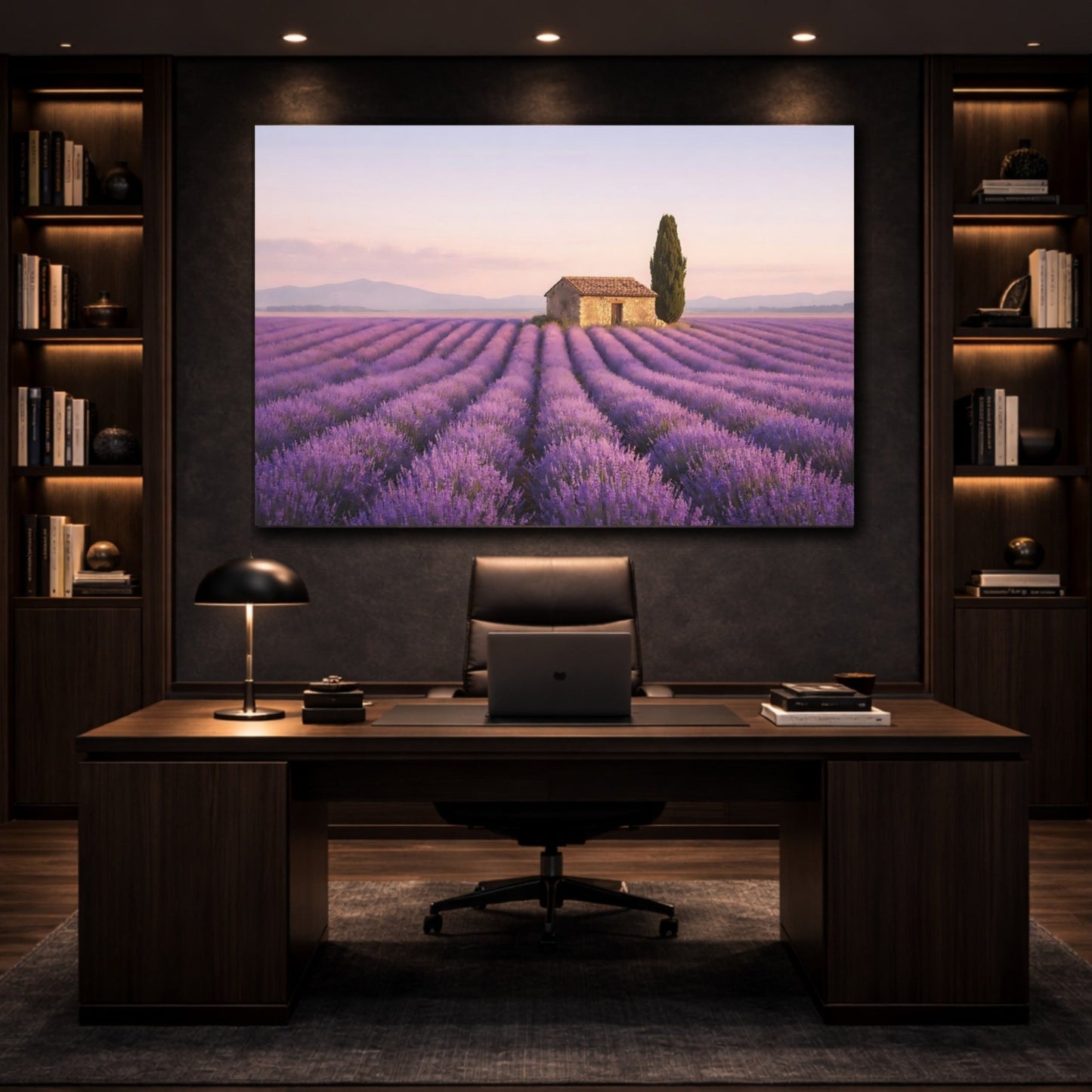 Nature Lavender Field Landscape - Canvas Wall Art Print - YesArtYes
