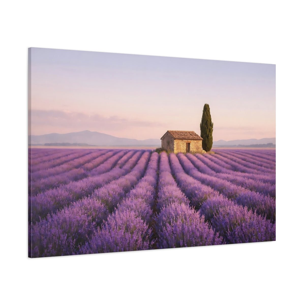 Nature Lavender Field Landscape - Canvas Wall Art Print - YesArtYes