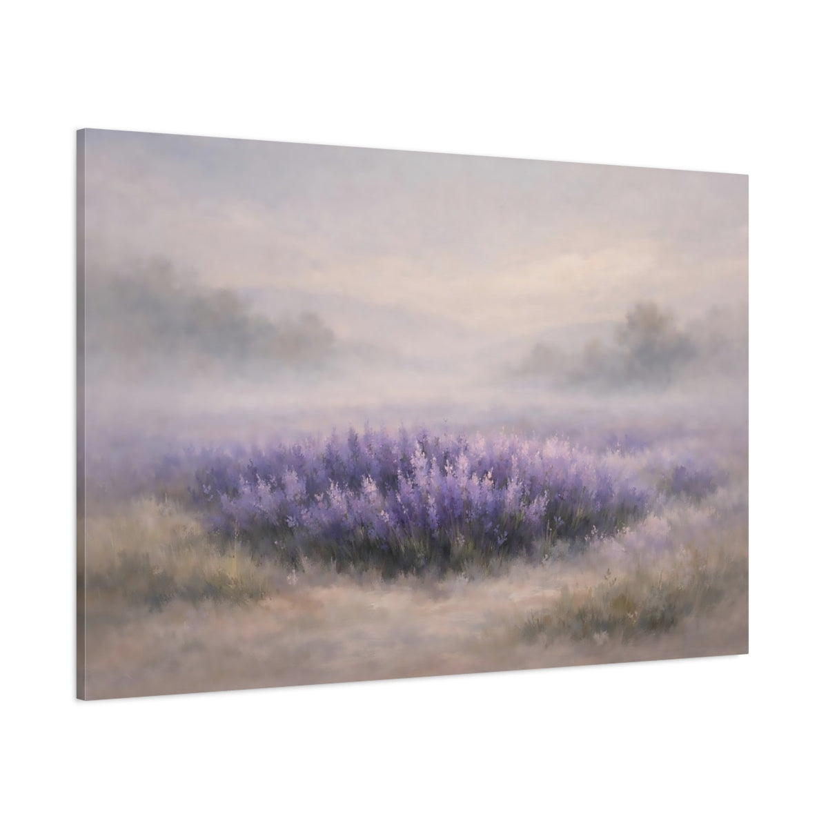 Main Mockup. Nature Lavender Field Lavender Landscape shown as stretched canvas wall art