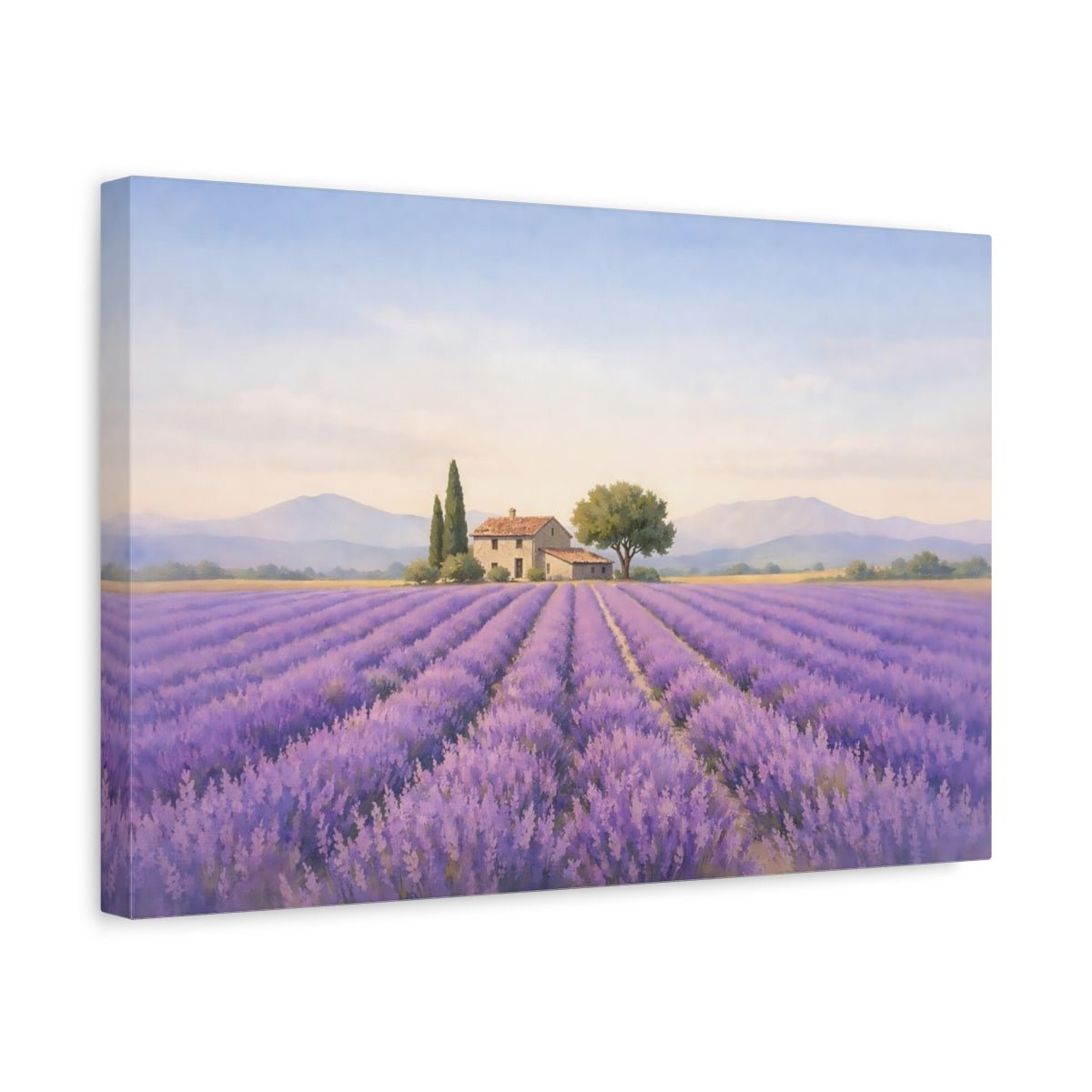 Nature Lavender Field Purple - Canvas Wall Art Print - YesArtYes