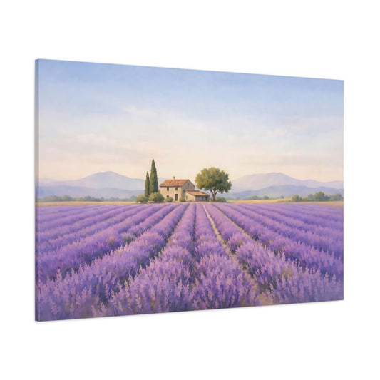 Nature Lavender Field Purple - Canvas Wall Art Print - YesArtYes