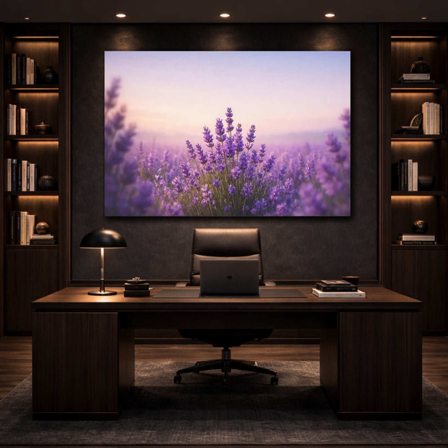 Nature Lavender Field Purple - Canvas Wall Art Print - YesArtYes