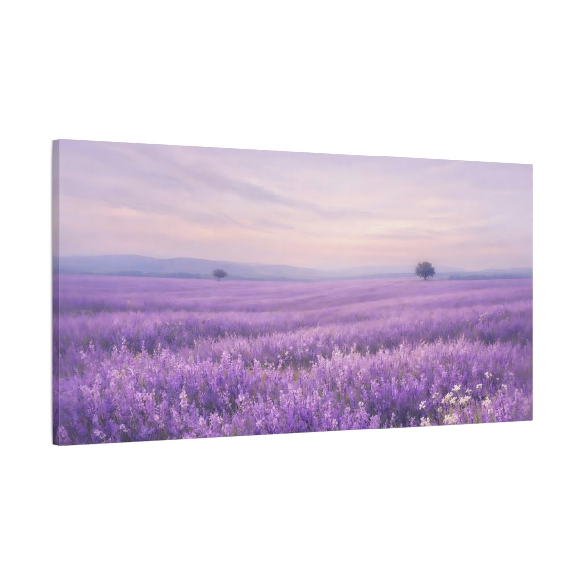 Nature Lavender Field Purple - Canvas Wall Art Print - YesArtYes