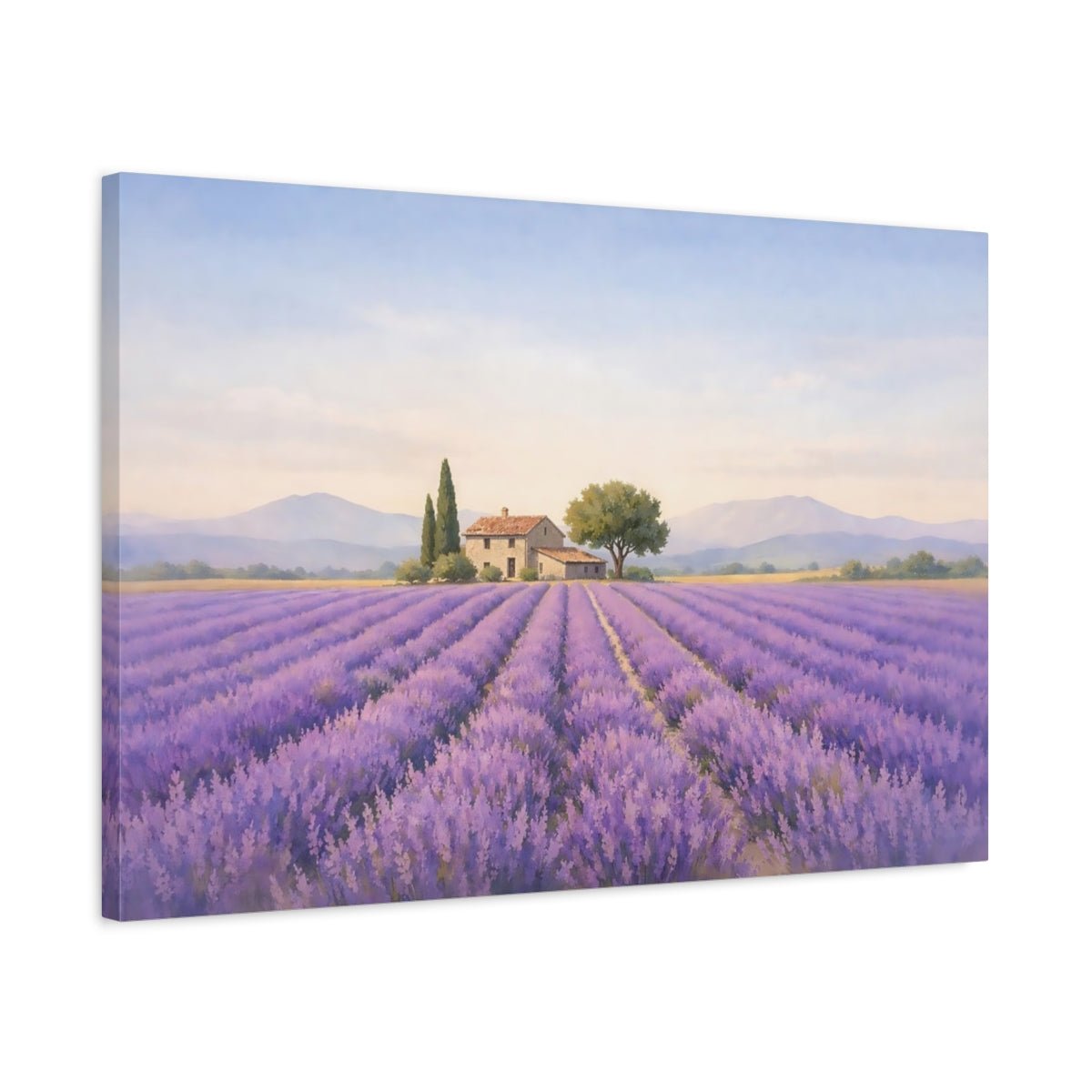 Nature Lavender Field Purple - Canvas Wall Art Print - YesArtYes
