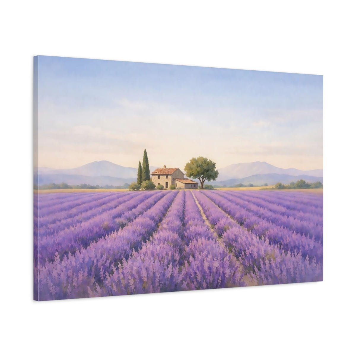 Nature Lavender Field Purple - Canvas Wall Art Print - YesArtYes