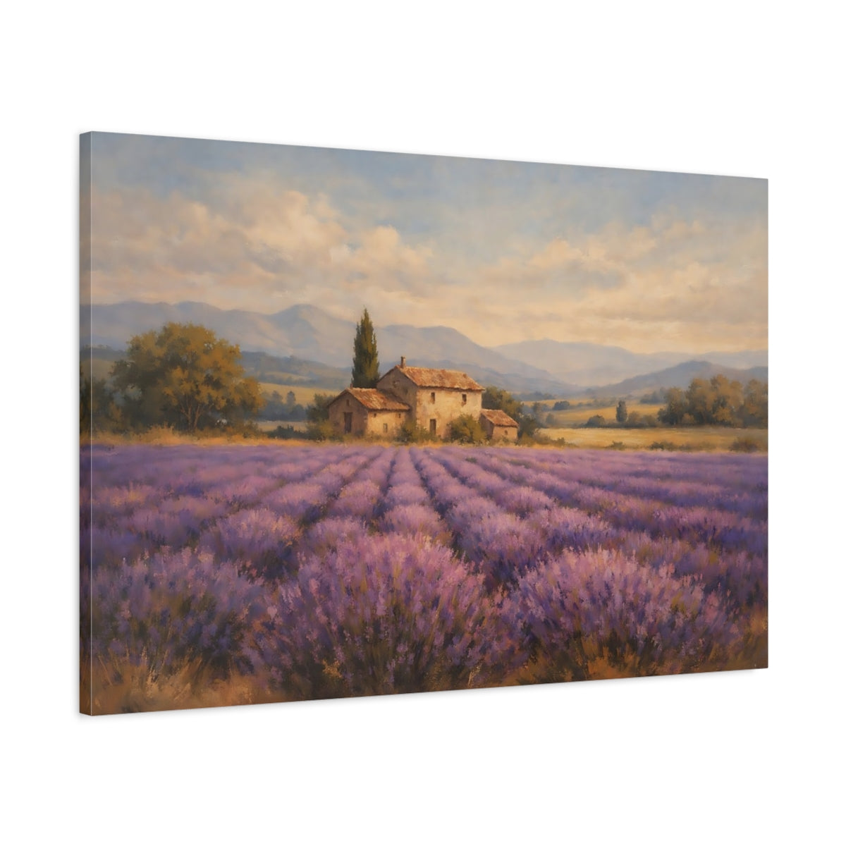 lavender plant wall art Lavender Farmhouse Canvas Wall Art