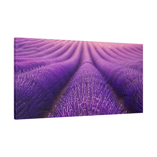 Main Mockup. Nature Lavender Field Purple Lavender shown as stretched canvas wall art