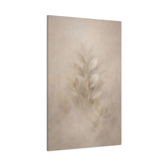 Main Mockup. Nature Leaves Muted Leaves shown as stretched canvas wall art