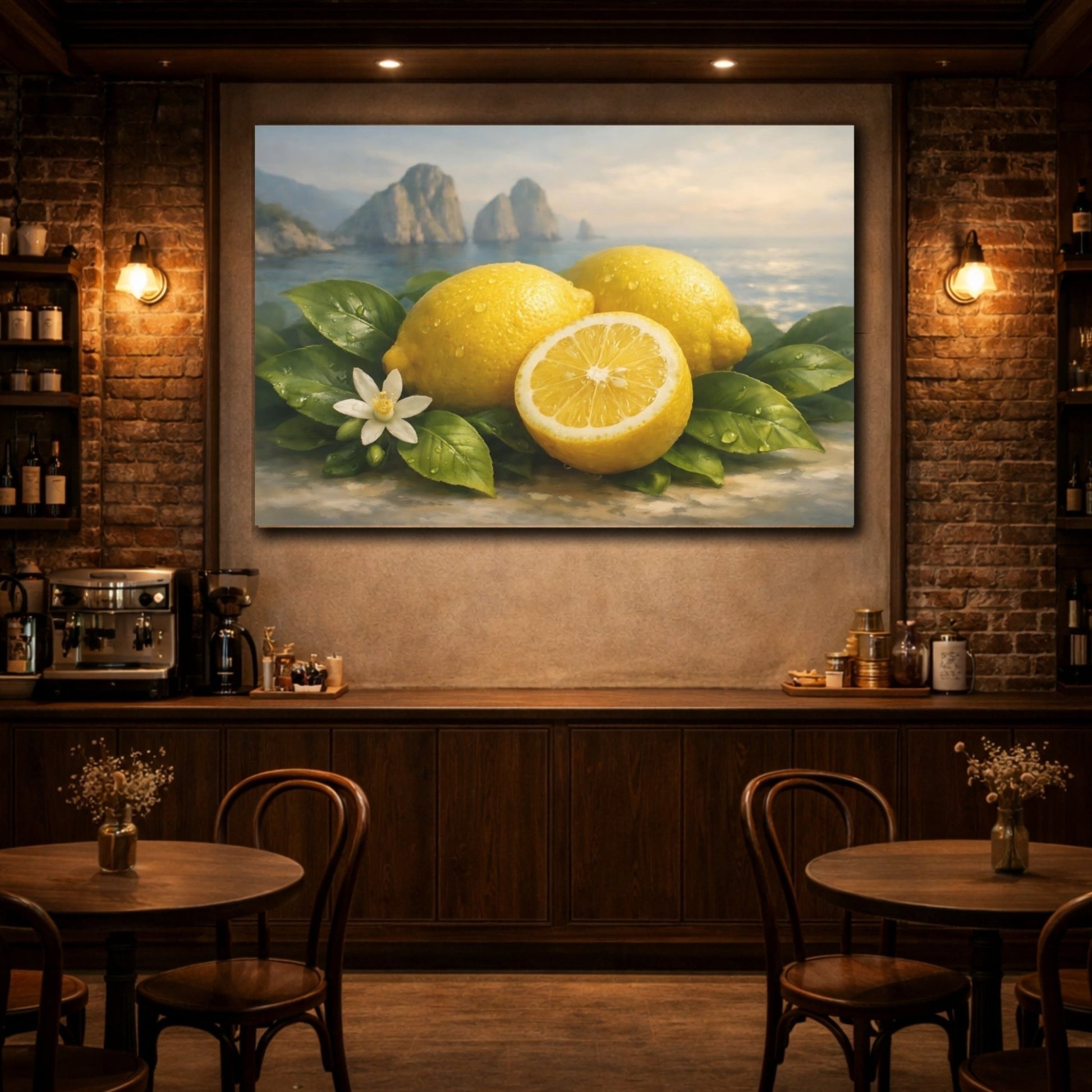 Nature Lemons Yellow - Canvas Wall Art Print - YesArtYes