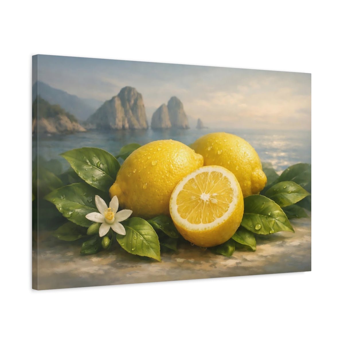 Nature Lemons Yellow - Canvas Wall Art Print - YesArtYes