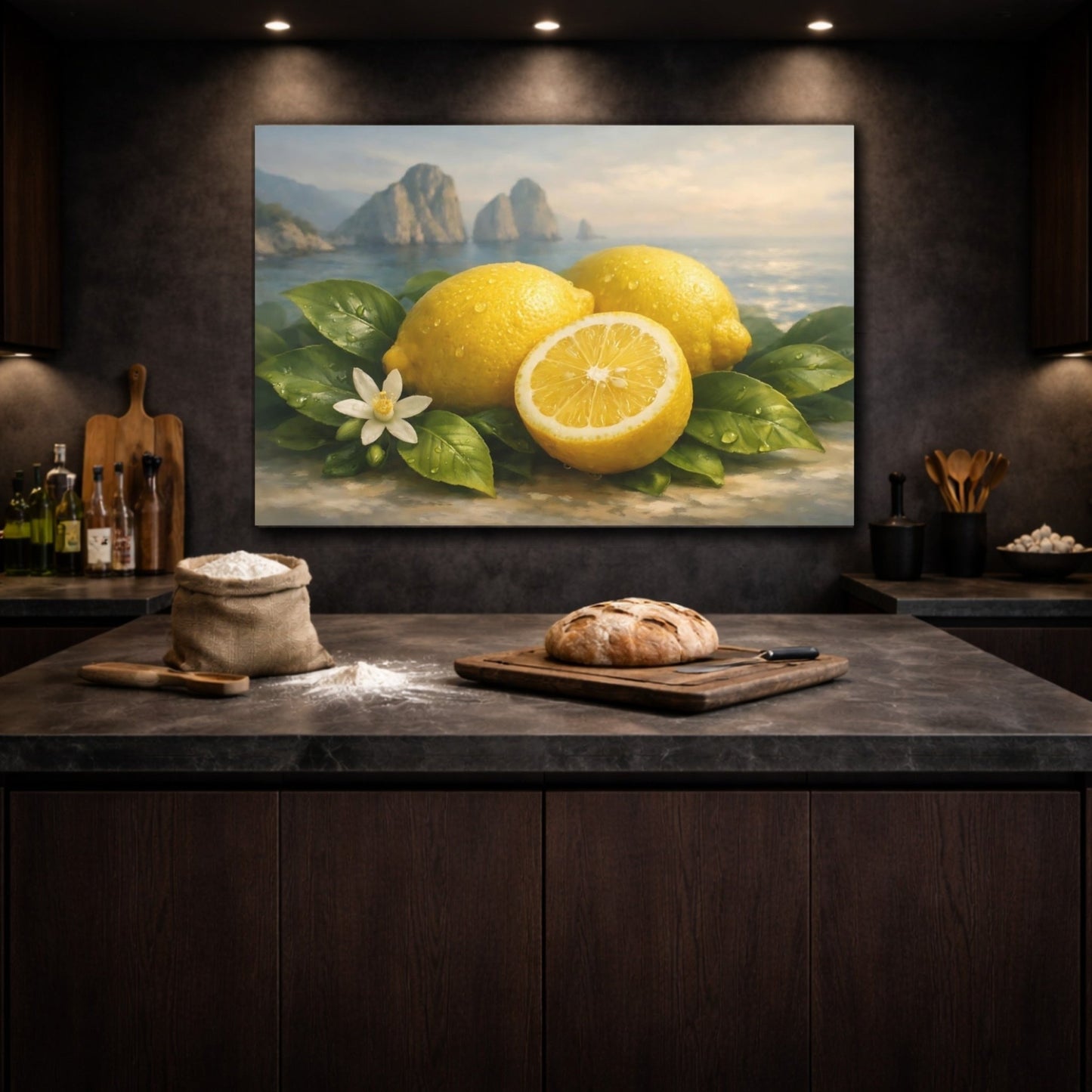Nature Lemons Yellow - Canvas Wall Art Print - YesArtYes