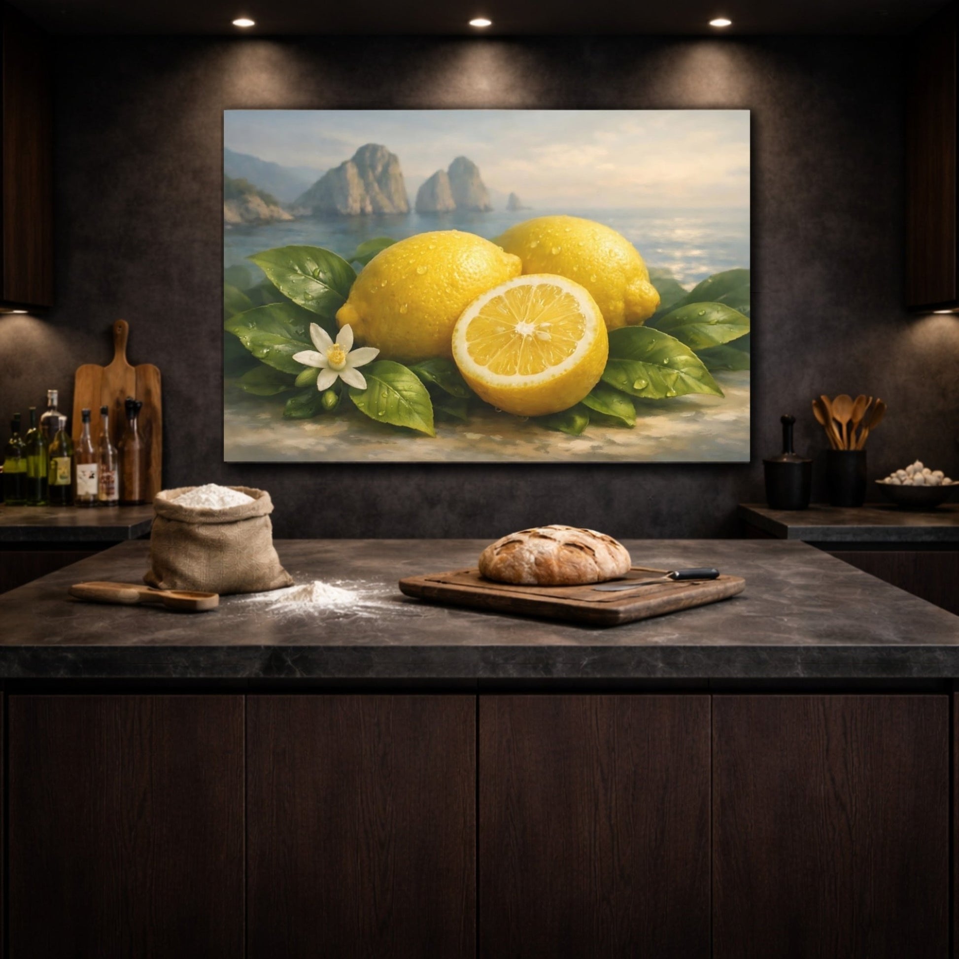 Nature Lemons Yellow - Canvas Wall Art Print - YesArtYes