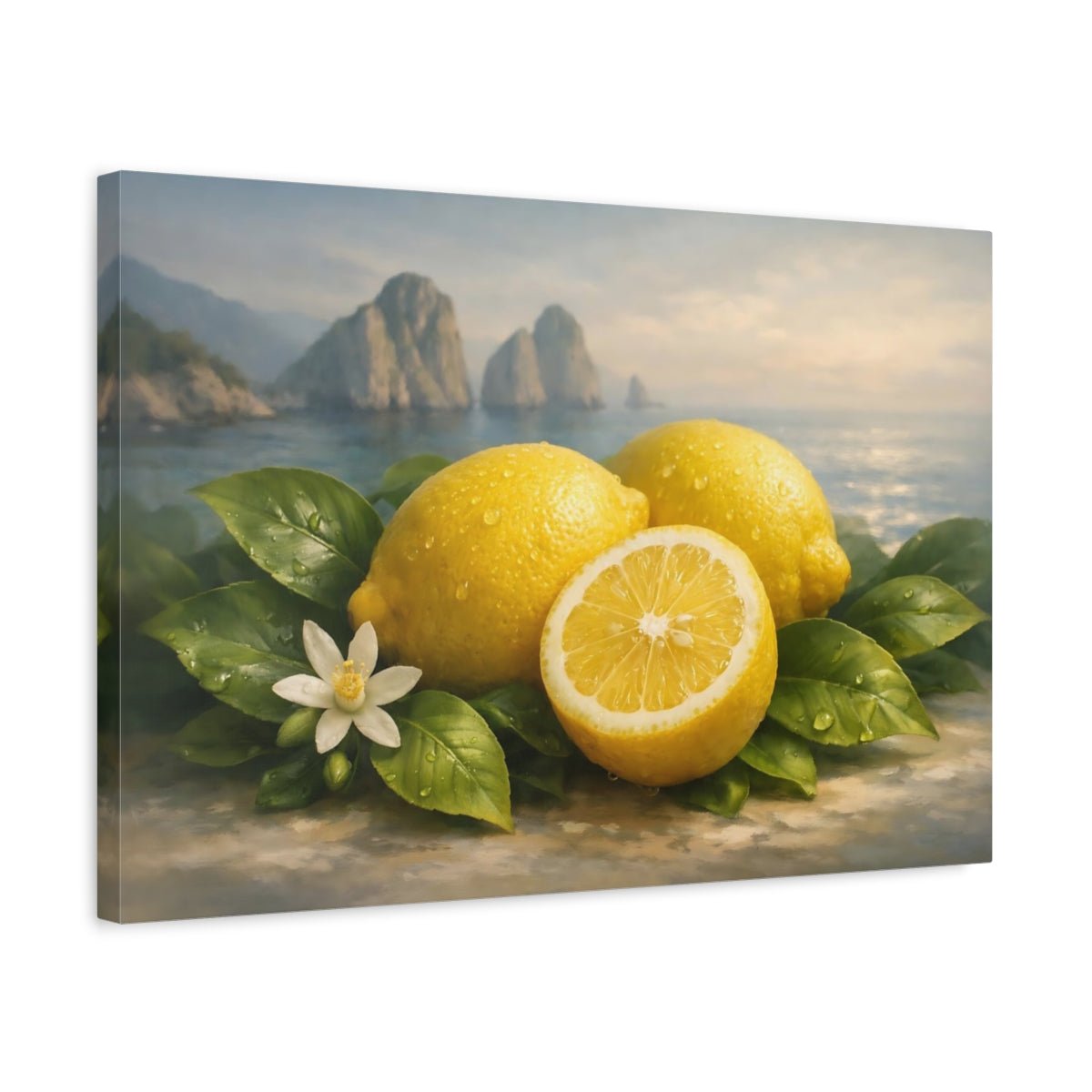 Nature Lemons Yellow - Canvas Wall Art Print - YesArtYes