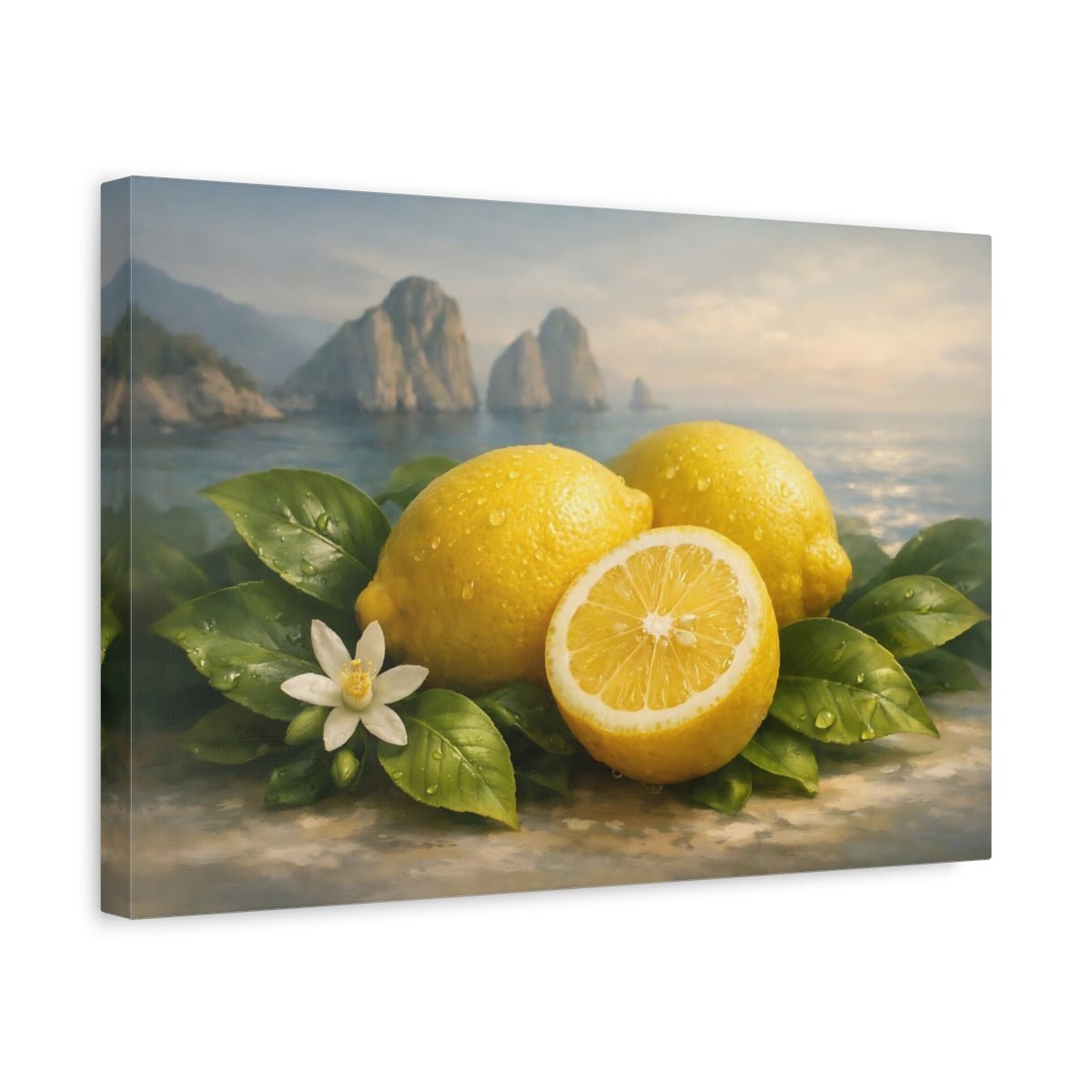 Nature Lemons Yellow - Canvas Wall Art Print - YesArtYes