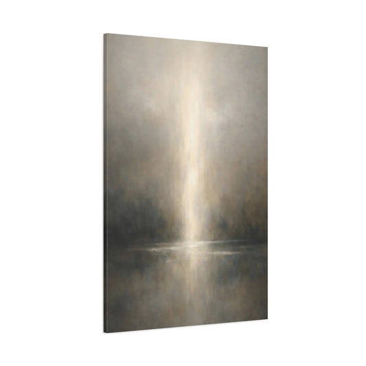 Main Mockup. Nature Light Beam Misty Light shown as stretched canvas wall art
