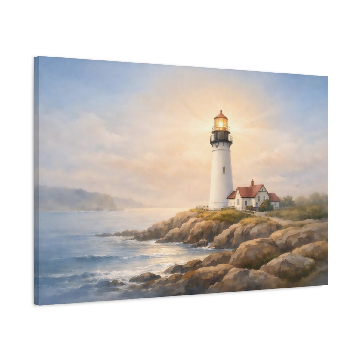 Nature Lighthouse Coastal - Canvas Wall Art Print - YesArtYes
