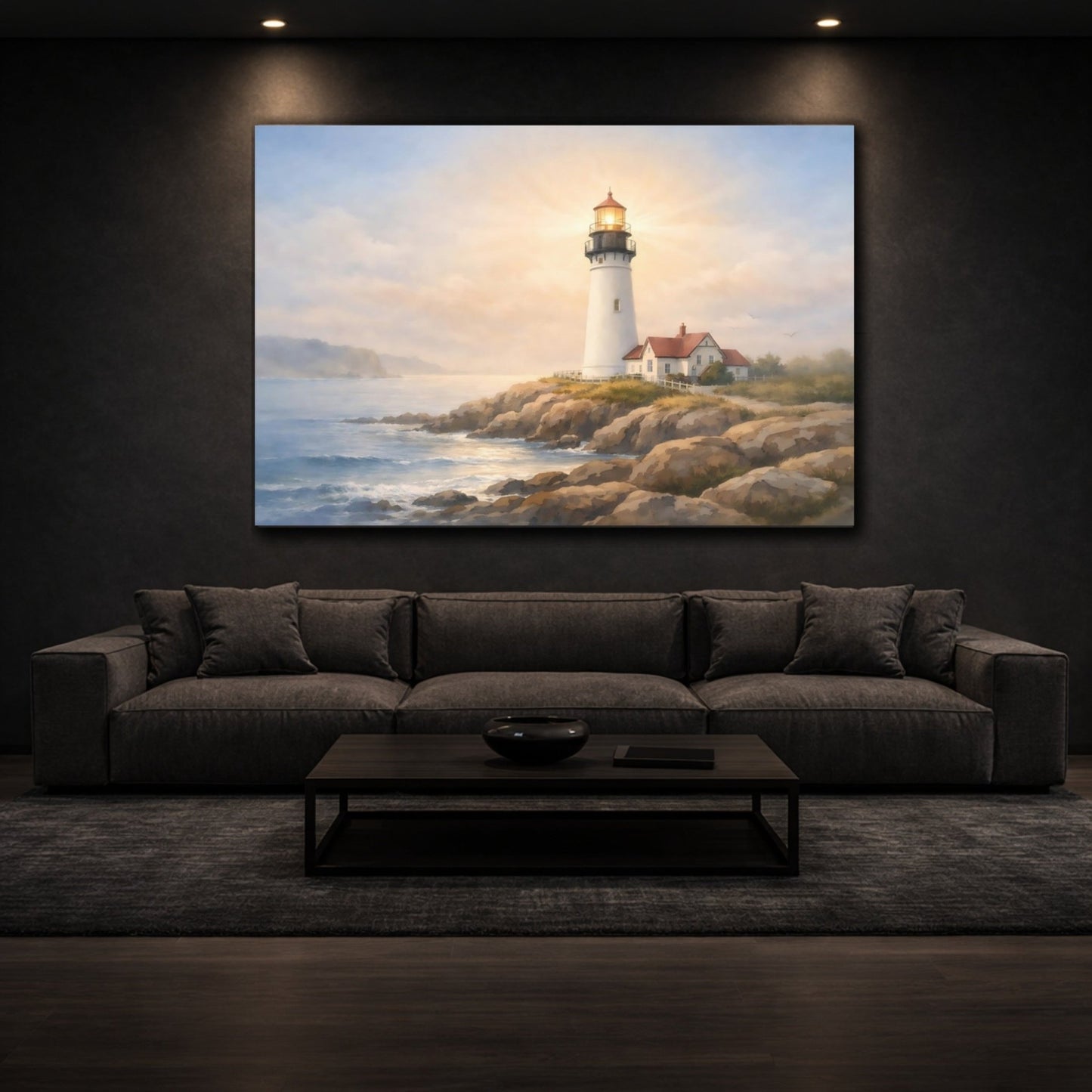 Nature Lighthouse Coastal - Canvas Wall Art Print - YesArtYes