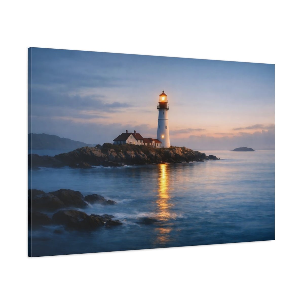 Nature Lighthouse Coastal - Canvas Wall Art Print - YesArtYes