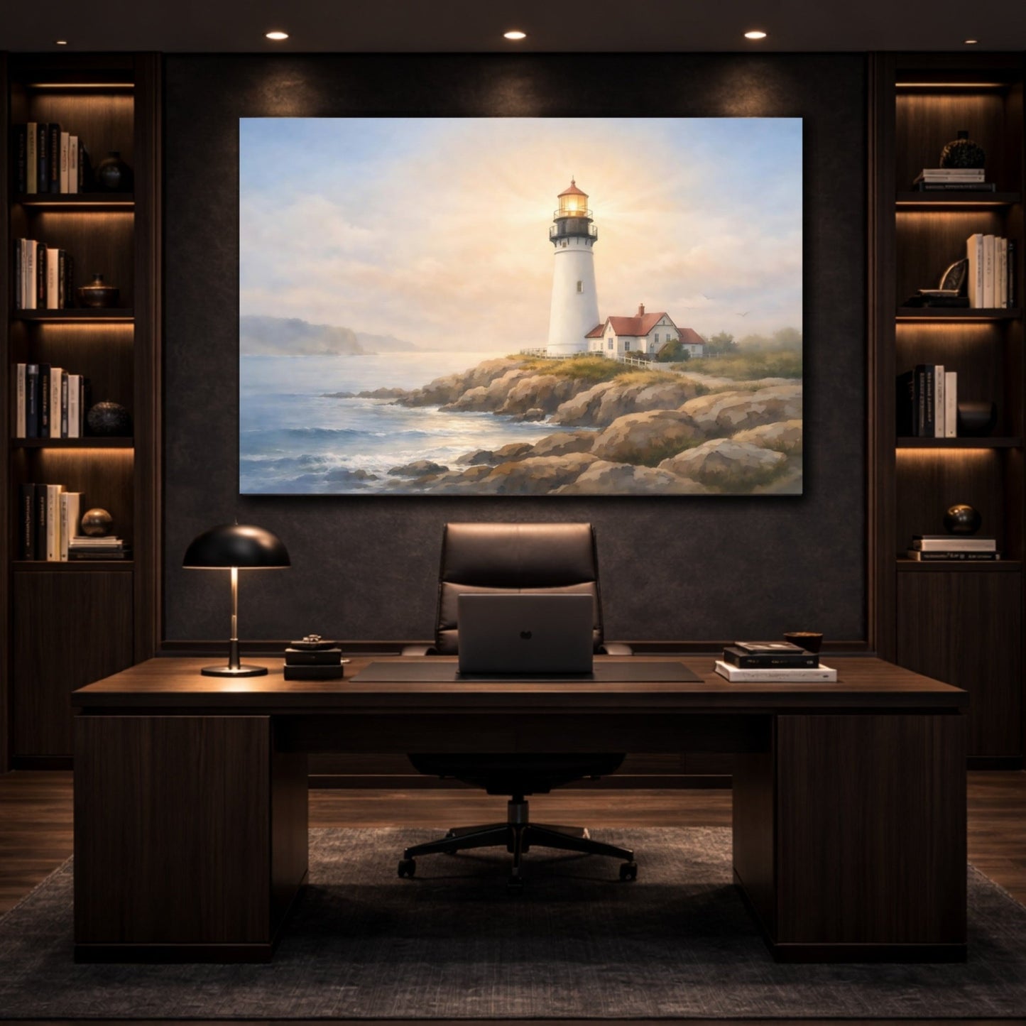 Nature Lighthouse Coastal - Canvas Wall Art Print - YesArtYes