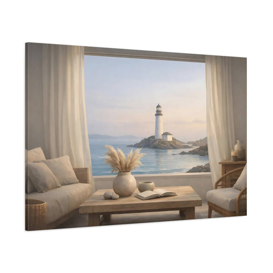 Nature Lighthouse Coastal - Canvas Wall Art Print - YesArtYes