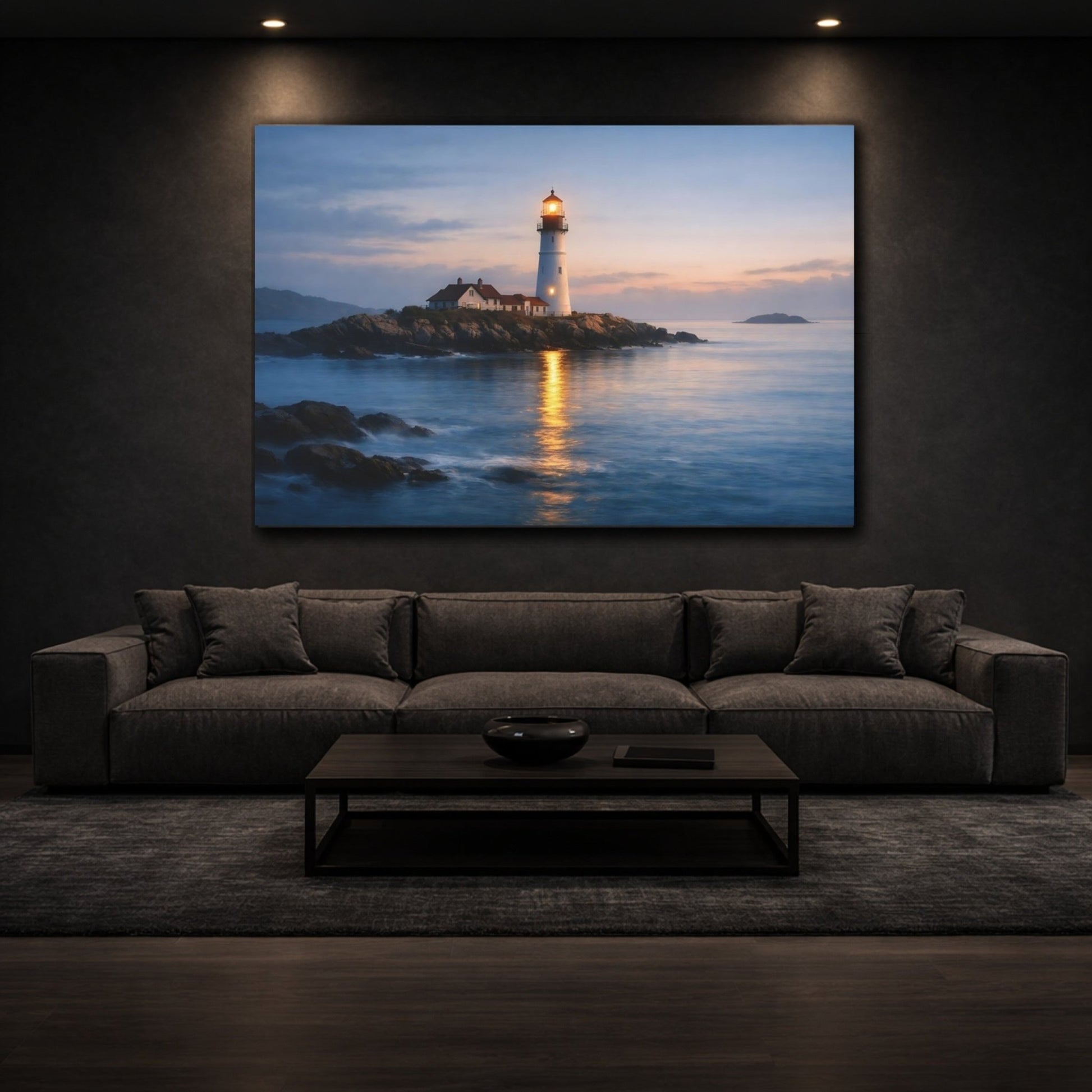 Nature Lighthouse Coastal - Canvas Wall Art Print - YesArtYes