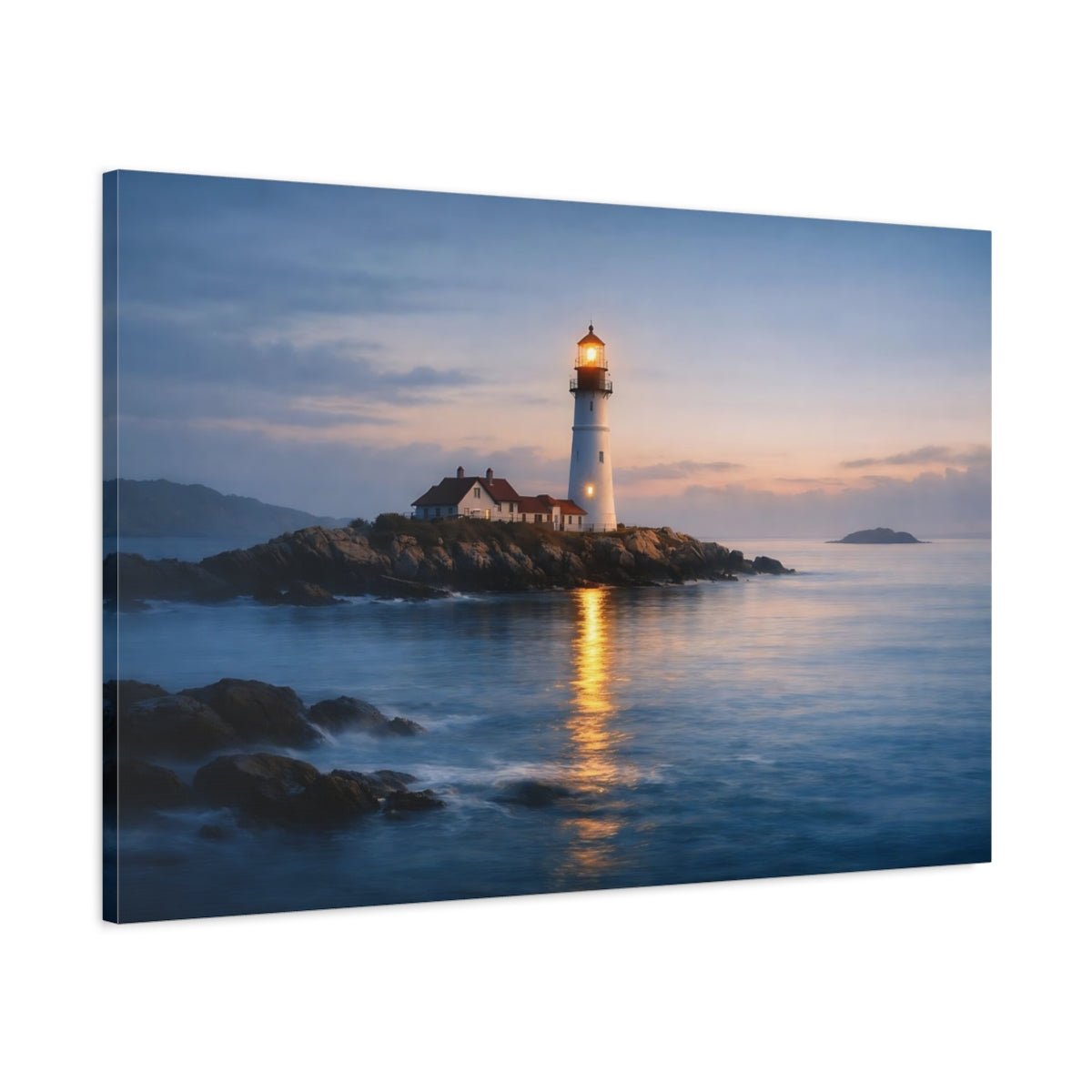 Nature Lighthouse Coastal - Canvas Wall Art Print - YesArtYes