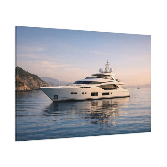 Nature Luxury Yacht shown as stretched canvas wall art