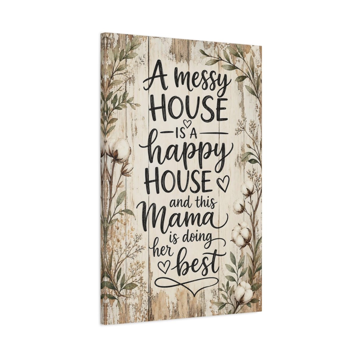 Nature Mama Quote Rustic Cotton Canvas Print – Decor for Living Room, Large Wall - YesArtYes