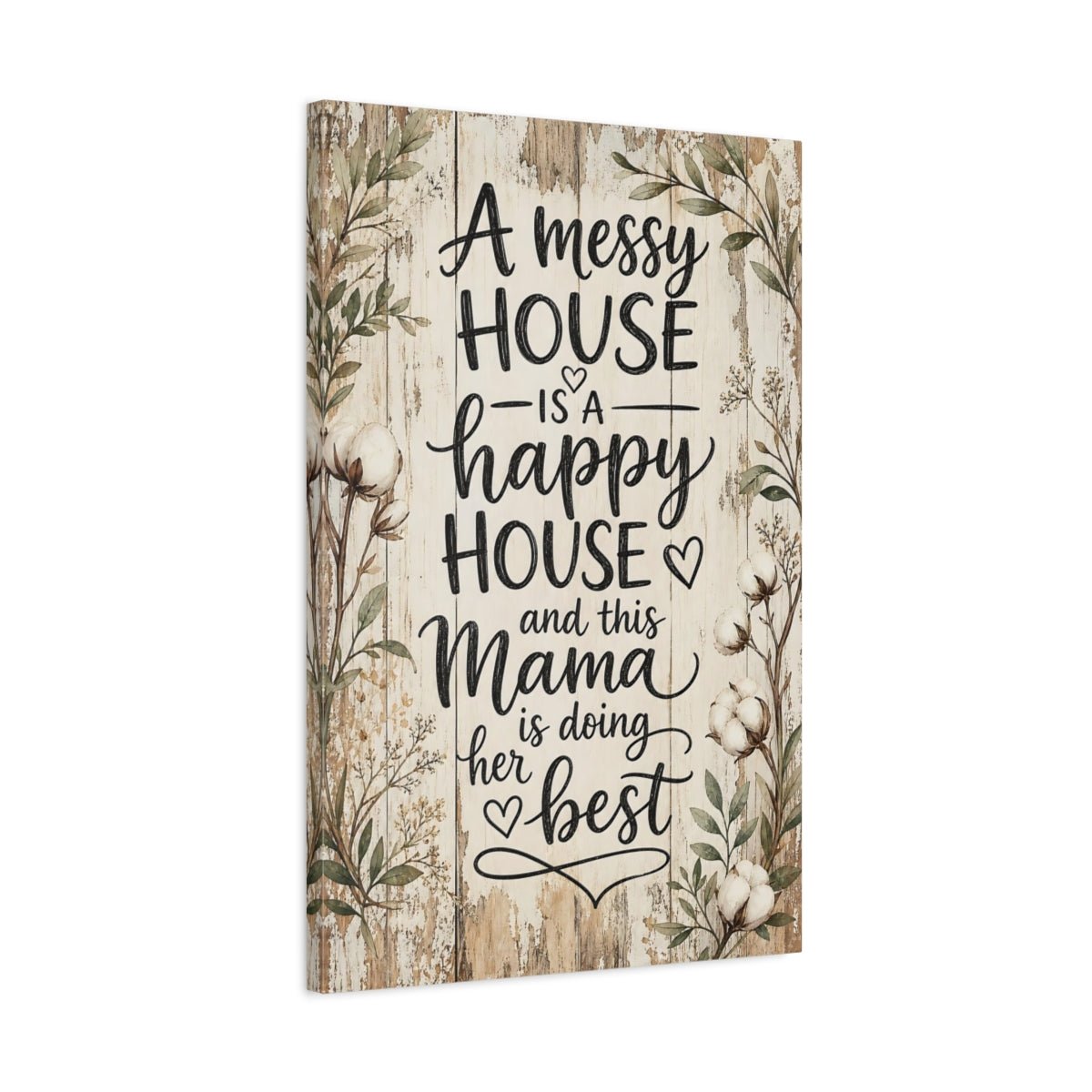 Nature Mama Quote Rustic Cotton Canvas Print – Decor for Living Room, Large Wall - YesArtYes