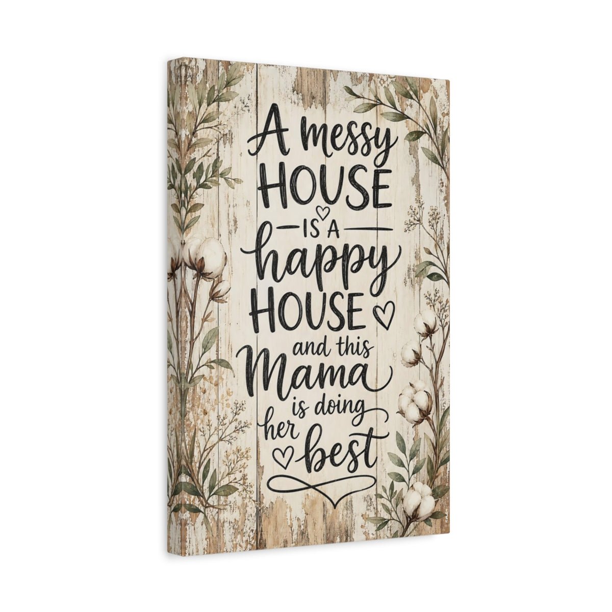 Nature Mama Quote Rustic Cotton Canvas Print – Decor for Living Room, Large Wall - YesArtYes