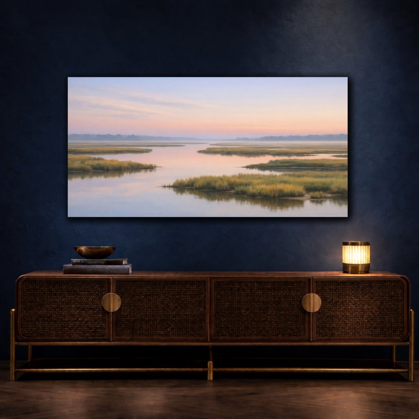 Nature Marshland Pastel - Canvas Wall Art Print - YesArtYes
